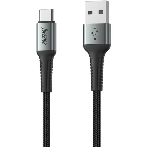Superior USB data kabal SU-K104 , Fast, 27W, 3A, USB A na Type C , 1m, Crni Cene
