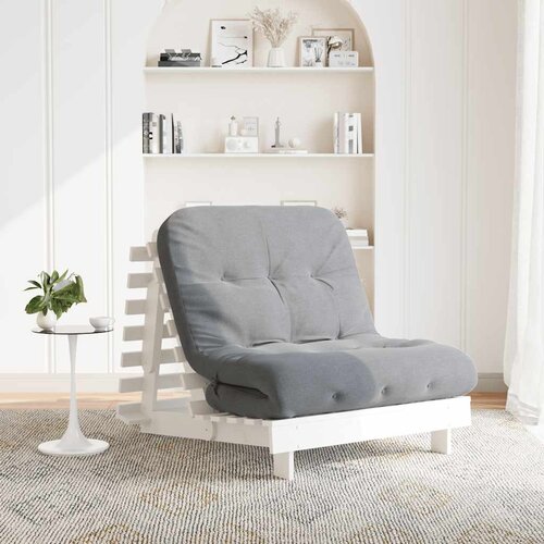  Futon na razvlačenje s madracem bijeli 90x206x11 cm borovina Cene
