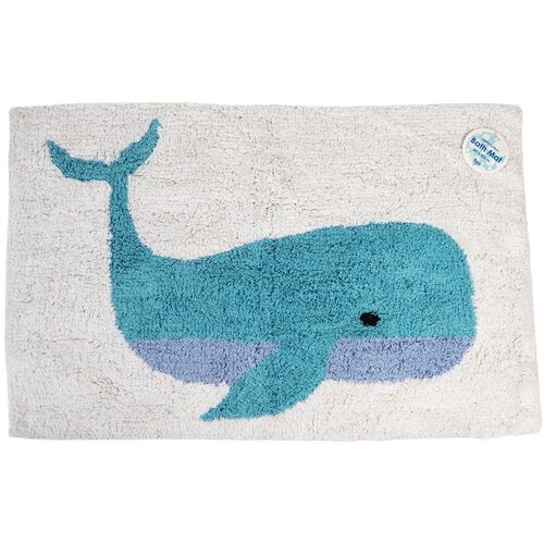 Rex London Bijelo-plava kupaonska prostirka 83x52,5 cm Whale - Cijene