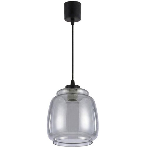 Brilagi LED luster na sajli R GLASS 1xE27/60W/230V prečnik 26 cm crna/dimljena siva Slike