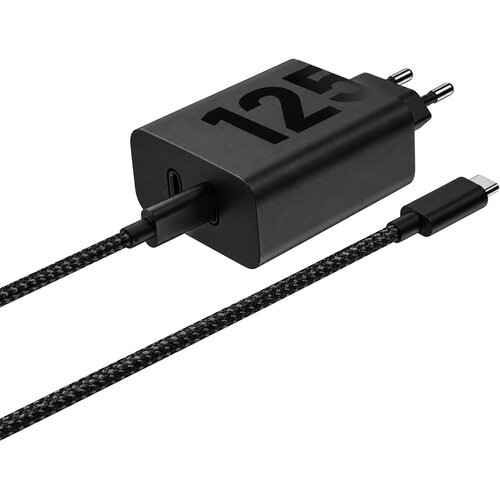 Motorola TurboPower Duo stenski polnilec z 2 USB-C vhodoma 125W in priloženim USB-C v USB-C kablom črne barve dolžine 2m MCD-1252 Slike