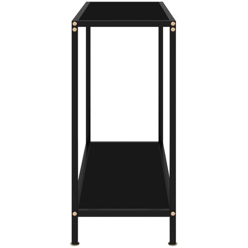 VidaXL Konzolni stol crni 80 x 35 x 75 cm od kaljenog stakla Slike