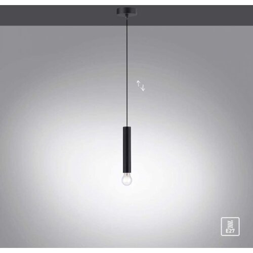 LEUCHTEN DIREKT 15617-18 - Viseći luster na sajli BRUNA 1xE27/60W/230V crna Slike