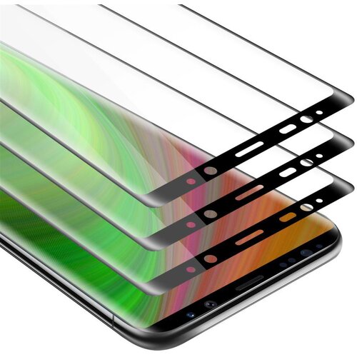 Cadorabo 3x Celozaslonska za&amp;scaron;čitna folija, združljiva z Samsung Galaxy NOTE 8 - Za&amp;scaron;čitna folija v transparentno s čarno - 3-pack Kaljeno steklo za za&amp;scaron;čito zaslona s trdoto 9H in 3D dotikom, (20548253) Slike