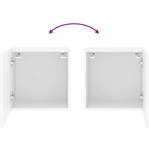 VidaXL Zidni TV ormarići 2 kom bijeli 40 5x30x40 cm konstruirano drvo Slike