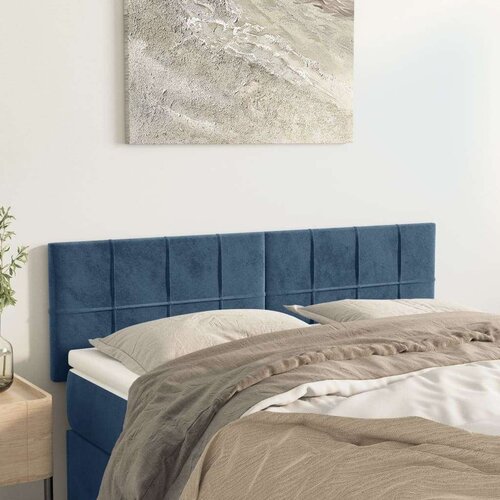  Uzglavlja 2 kom tamnoplava 72 x 5 x 78/88 cm baršunasta Cijene