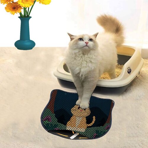 WALLXPERT Kdkafa0145 multicolor cat litter mat Cene