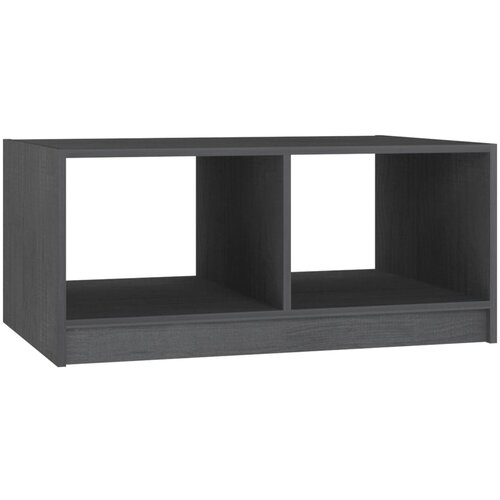 Maison Chic Klubska mizica - kavna mizica - Nizka mizica siva 75x50x33,5 cm trdna borovina, (21753237) Slike