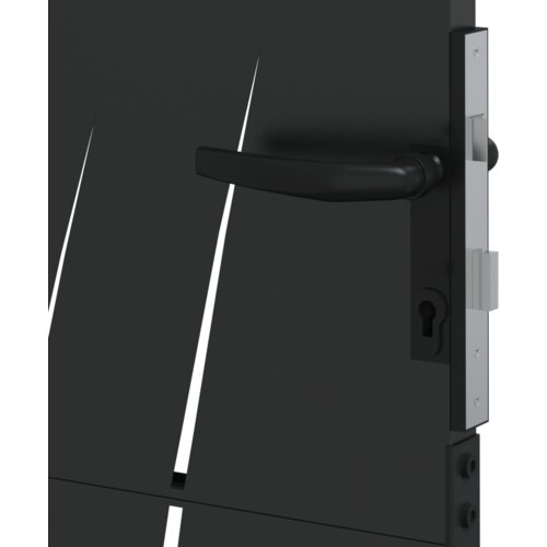 vidaXL Vrtna vrata Črna 105 x 125 cm Jeklo s prašnim premazom Cene