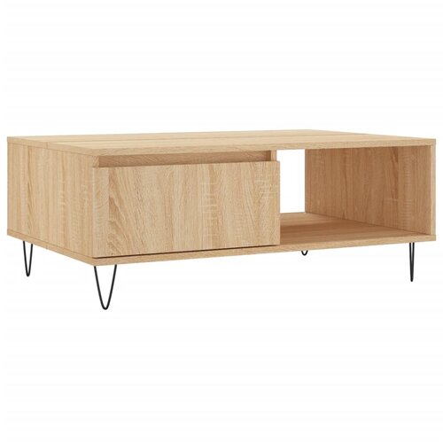 Maison Chic Klubska mizica - kavna mizica - Nizka mizica sonoma hrast 90x60x35 cm inženirski les, (21752644) Slike