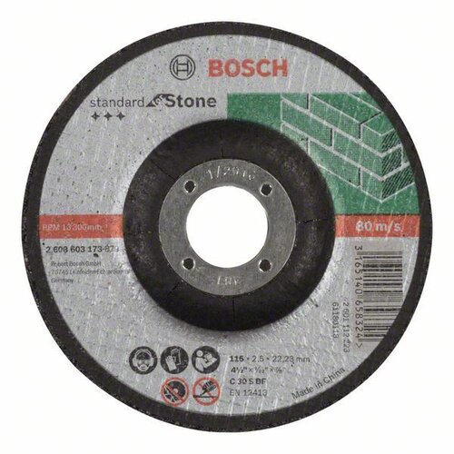 Bosch rezna ploča ispupčena Standard for Stone C 30 S BF, 115 mm, 22,23 mm, 2,5 mm - 2608603173 Cene