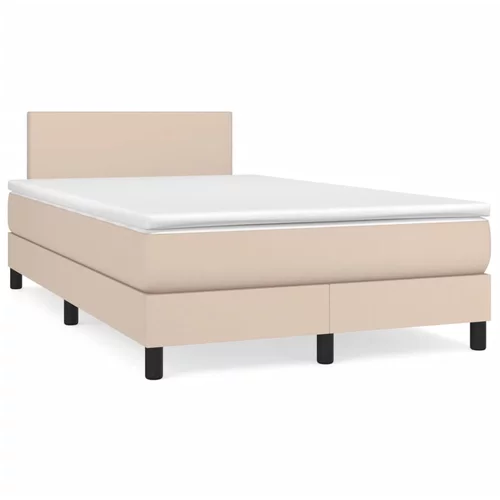  Krevet s oprugama i madracem 120x190 cm od umjetne kože