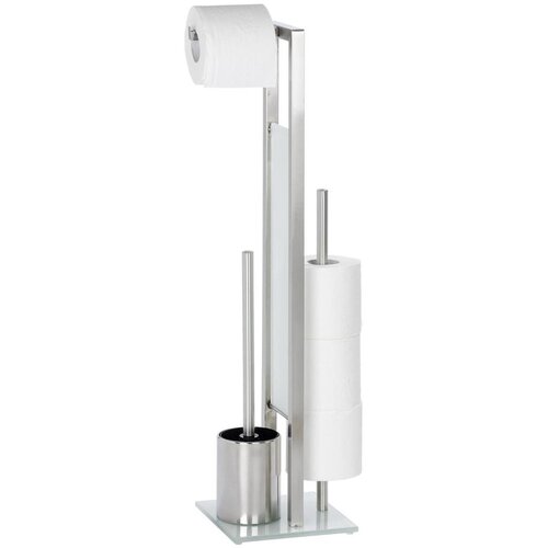 Wenko 21564100 - WC četka RIVALTA 18x70 cm nerđajući čelik/srebrna/bela/crna Slike