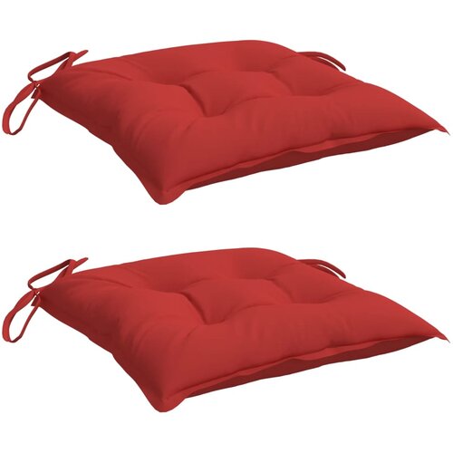 Jastuci za stolice 2 kom boja vina 40x40x7 cm tkanina Oxford Slike