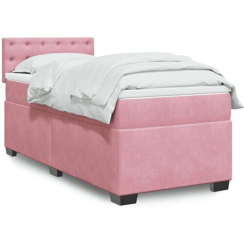Box spring krevet s madracem ružičasti 90x200 cm bar&amp;scaron;unasti Slike