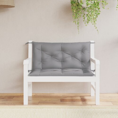 vidaXL Blazina za vrtno klop 2 kosa siva 100x50x7cm oxford tkanina Cene