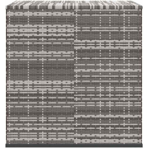  Kutija za vrtne jastuke od PE ratana 100 x 97,5 x 104 cm siva Slike