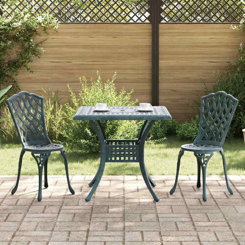  Set vrtnih stolova 3 pcs Zelena Liveni aluminij Cene