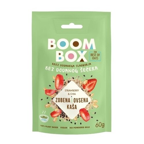 Boom box ovsena kaša jagoda chia 60g Cene