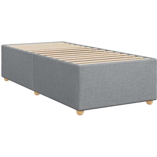 VidaXL Okvir kreveta s oprugama i madrac svjetlosivi 80x200cm tkanina Slike
