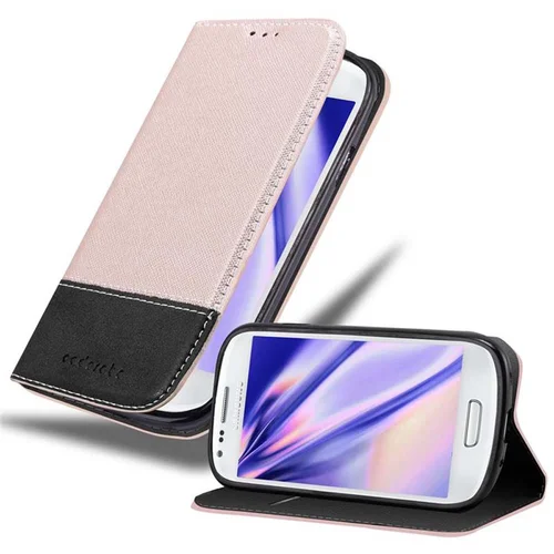 Cadorabo Case, združljiv s Samsungom v rose Gold Black - zaščitni pokrov z magnetnim zapiranjem, stoječo funkcijo in režo za kartico, (20596896)