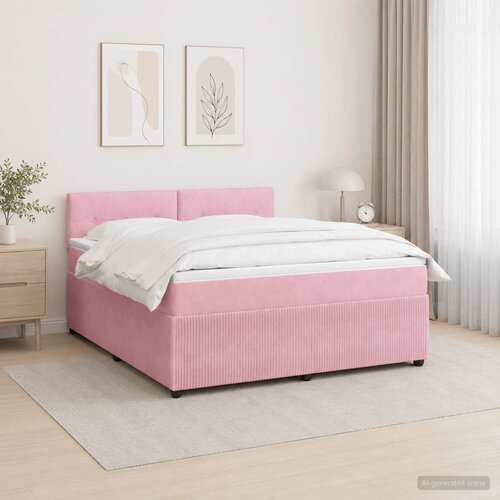  Boxspring krevet s madracem Ružičasta 140 x 190 cm Bar&amp;scaron;un Slike