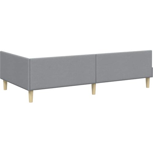  Kutni krevetni okvir s madracem 2 kom. Svijetlo siva Svjetlosiva 90 x 200 cm Slike