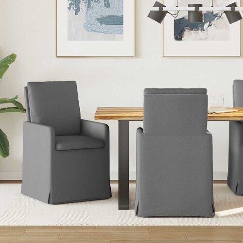  Trpezarijske stolice 2 pcs Tamno siva 57 x 67 x 98 cm tkanina Cijene