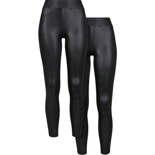 UC Ladies Ladies Synthetic Leather Leggings 2-Pack black+black Slike