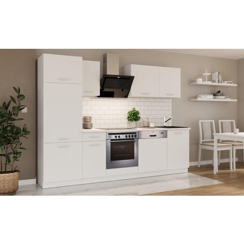  Kuhinjski blok CALIFORNIA BELA 270 cm z vgradnimi aparati Cene