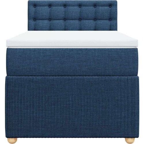 VidaXL Krevet s oprugama i madracem plavi 90 x 190 cm od tkanine Slike