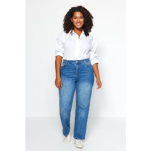 Trendyol Curve Blue Straight Fit Jeans