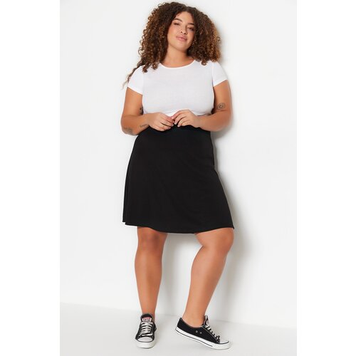 Trendyol Curve Plus Size Skirt - Black - Mini Slike