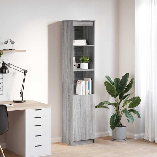 VidaXL Visoka omara siva sonoma 37,5x35x180 cm inženirski les Slike