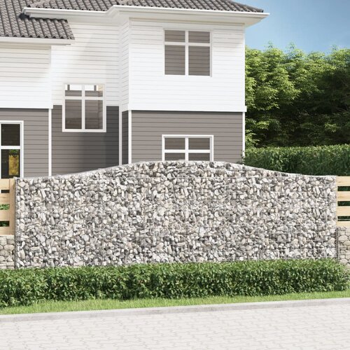  Gabionska ko&scaron;ara s lukom 400x30x140/160 cm pocinčano željezo Cijene