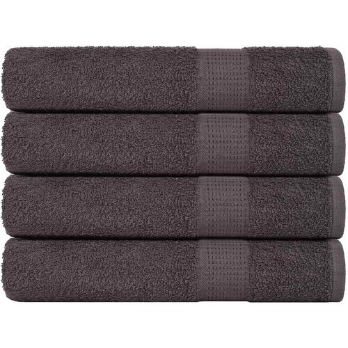 VidaXL Brisače 4 kos FROGN antracit 100x200 cm 100 % bombaž Slike