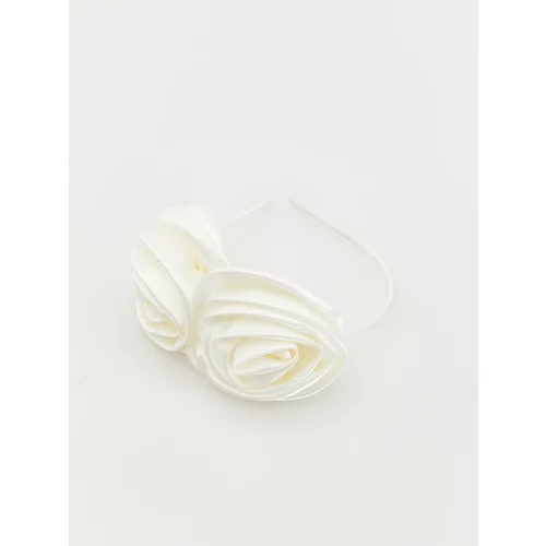 Reserved - Obruč za kosu s cvijećem - bijela