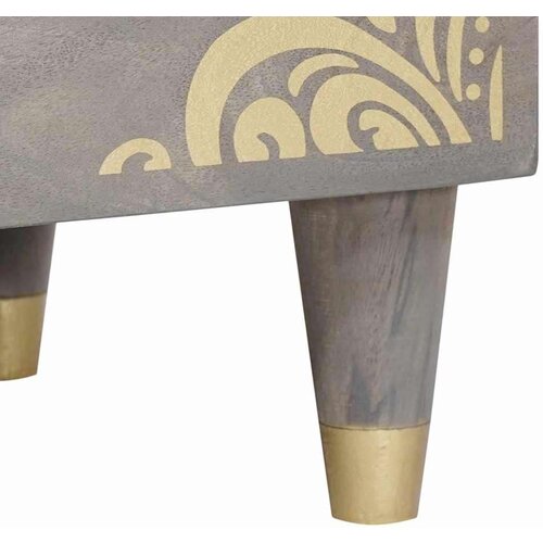 VidaXL Noćni ormar s ladicama Siva 50 x 33 x 62 cm masivno drvo manga Slike