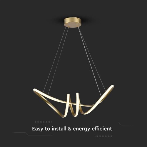  LED luster na sajli LED/24W/230V 3000K zlatni Slike