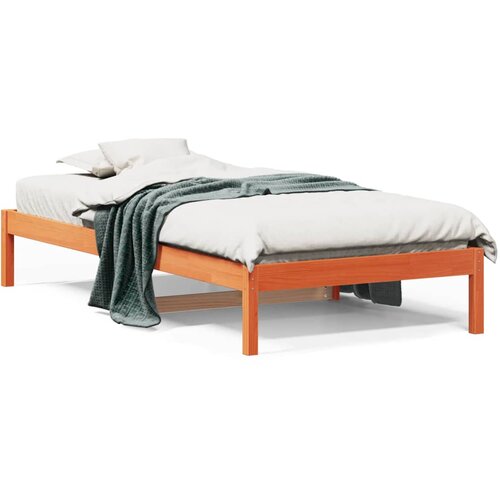 vidaXL Dnevna postelja voščeno rjava 90x190 cm trdna borovina Cene