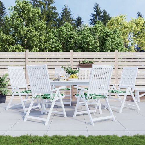 vidaXL Blazine za stole 6 kosov vzorec listja 40x40x3 cm tkanina Cene