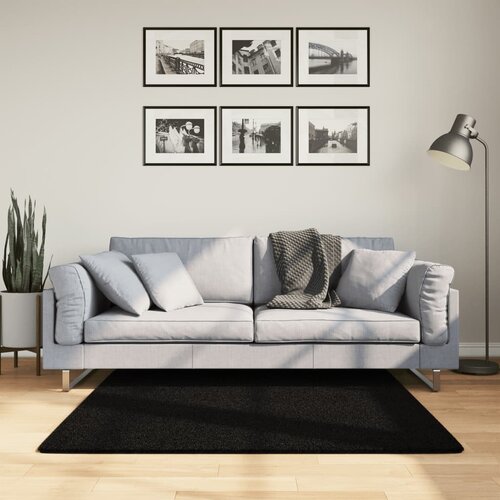  Tepih HUARTE kratkih vlakana mekani i perivi crni 120x120 cm Cijene