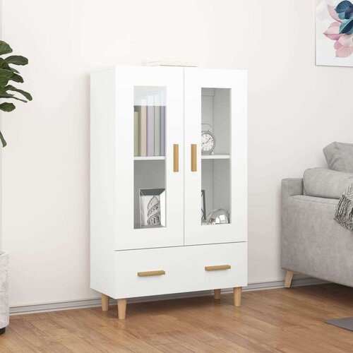  Visoka omarica bela 70x31x115 cm inženirski les, (20600700) Cene