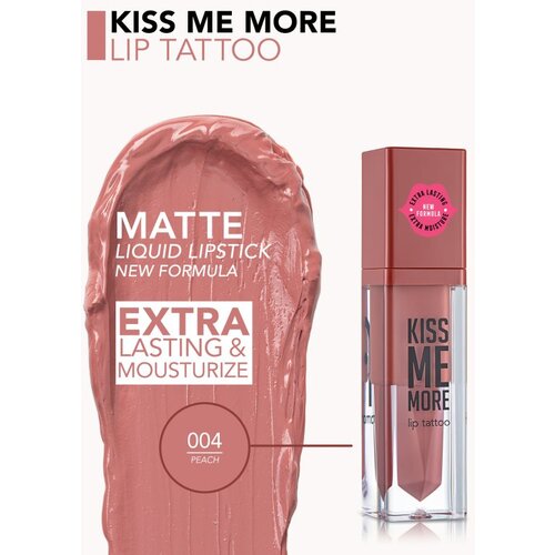 Flormar Kiss Me More Lip Tattoo dolgoobstojna tekoča &amp;scaron;minka odtenek 004 Peach 3,8 ml Slike