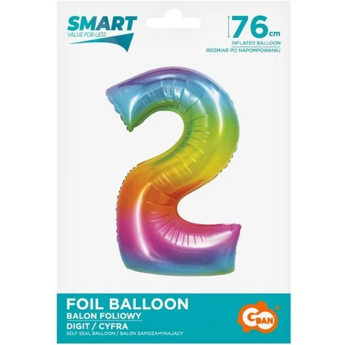  Balon folija mavričnih barv, 76 cm - številka 2