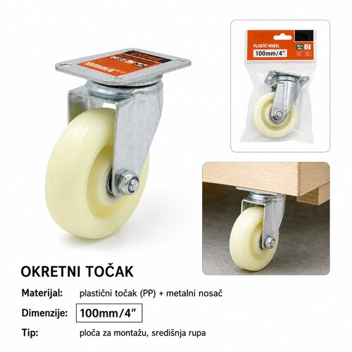 KMT Točak za komode, Beli Cene