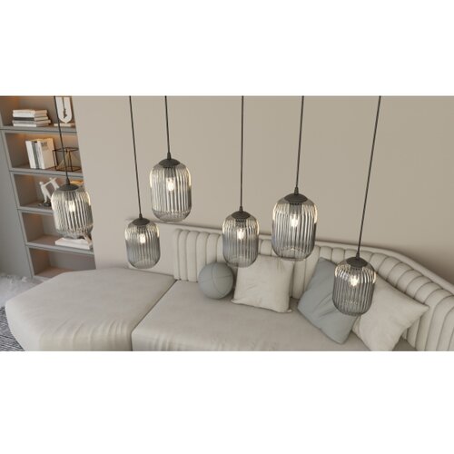  Visilica na sajli VERDI 3xE27/15W/230V crna/siva Slike