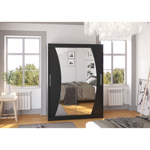  Klizni ormar Modesto (150 cm)-Crna Slike