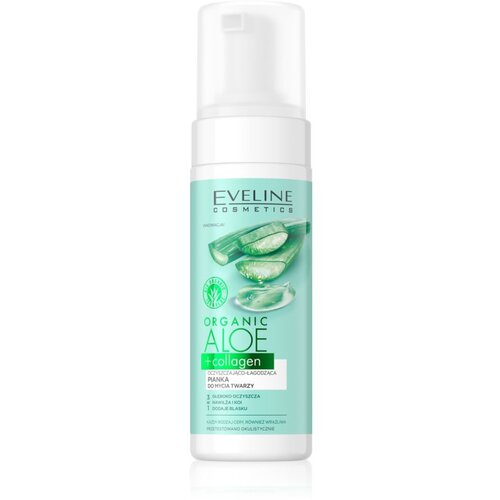 Eveline Cosmetics Organic Aloe+Collagen čistilna pena s pomirjajočim učinkom 150 ml Cene