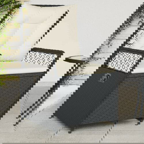 vidaXL vrtni naslanjač 2 kosa črn poli ratan Cene